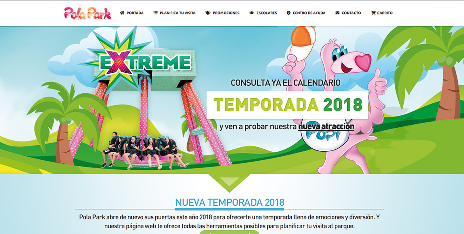 Pola Park renueva su web, ahora más intuitiva y visual