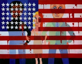 The flag is bleeding (la bandera est� sangrando), obra comentada en el art�culo