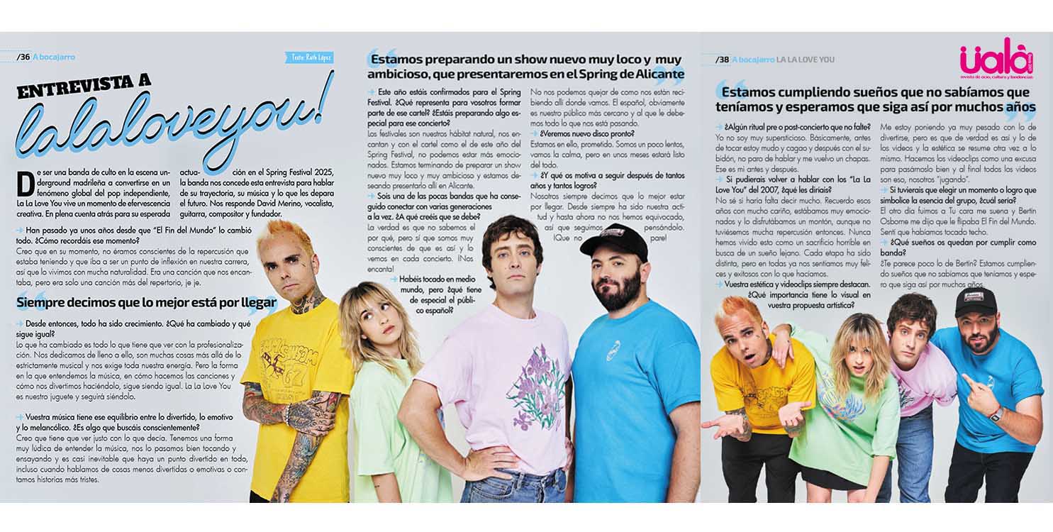 La La Love You: "Presentamos un show nuevo muy loco y ambicioso, en el Spring Festival"