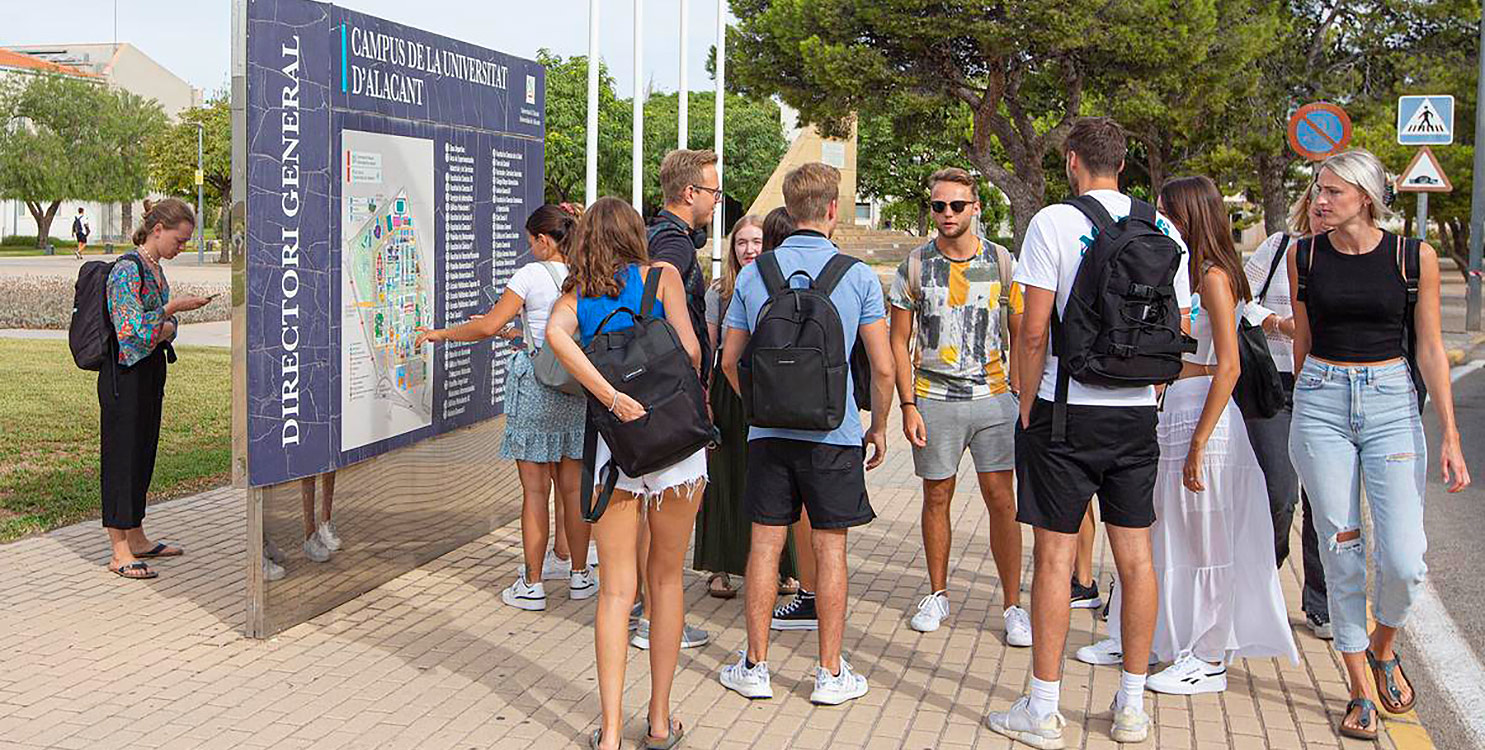 Estudiantes internacionales en la Universidad de Alicante.
