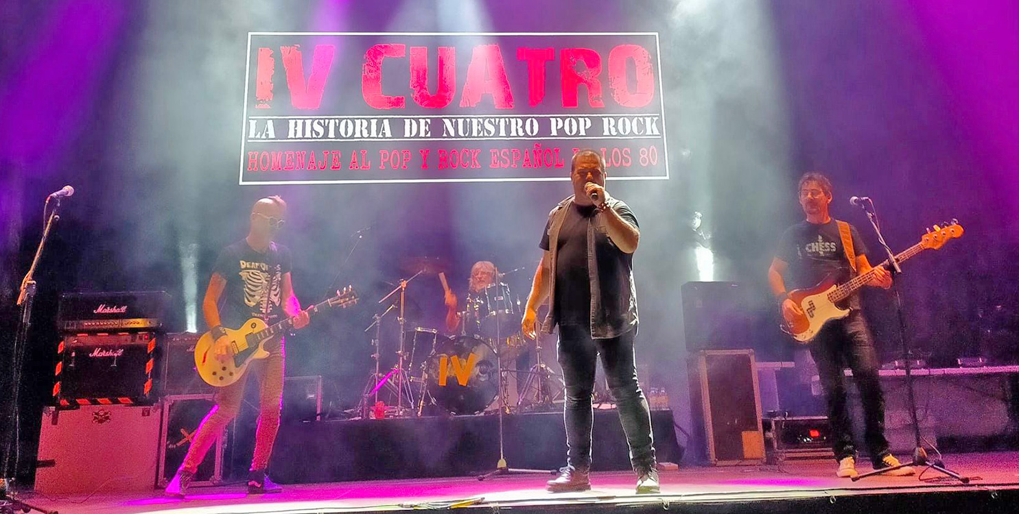El viernes 16/02, la banda IV Cuatro homenajeará al pop y rock español de los años 80.
