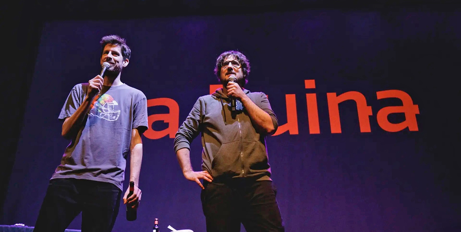 Ignasi Taltavull y Tomàs Fuentes en su show cómico "La Ruina".